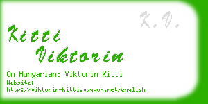 kitti viktorin business card